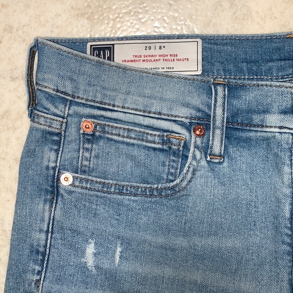 GAP true skinny high rise jeans - size 29/8 - Picture 3 of 4